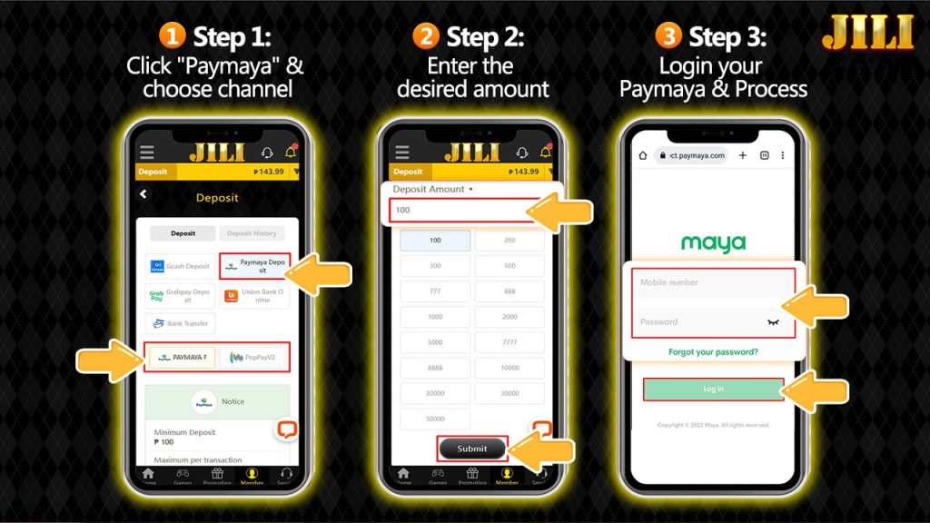 Deposit paymaya